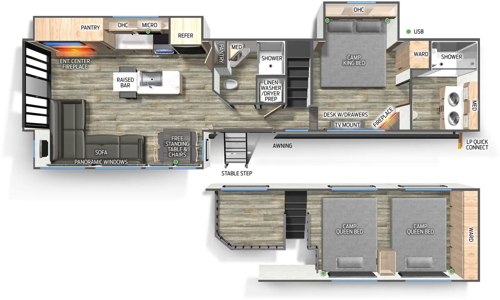 Campsite Reserve 39JD Floorplan